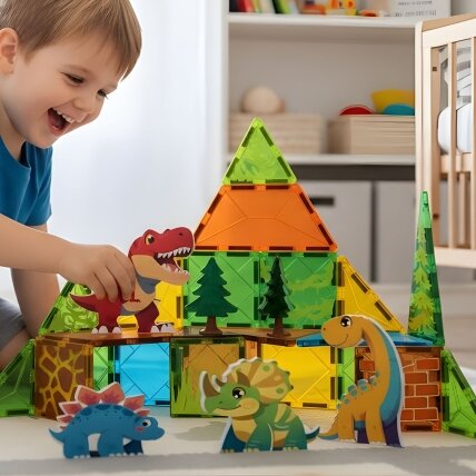 WOOPIE magnetiniai konstrukciniai blokeliai 7,5 cm Dino 30 vnt. 1 WOOPIE magnetiniai konstrukciniai blokeliai 7,5 cm Dino 30 vnt. 1