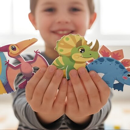 WOOPIE magnetiniai konstrukciniai blokeliai 7,5 cm Dino 30 vnt. 2
