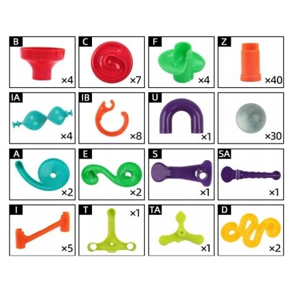 WOOPIE Rutuliukų trasa Kulodromas Spiralė rinkinys 113 el. 6 WOOPIE Rutuliukų trasa Kulodromas Spiralė rinkinys 113 el. 6