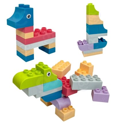 WOOPIE Soft Blocks kaladėlių rinkinys 99 elementų dėžutėje 4 WOOPIE Soft Blocks kaladėlių rinkinys 99 elementų dėžutėje 4