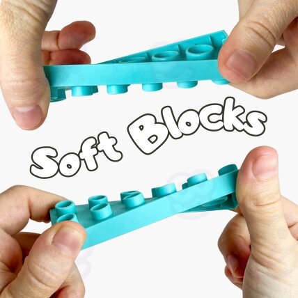 WOOPIE Soft Blocks kaladėlių rinkinys 99 elementų dėžutėje 6 WOOPIE Soft Blocks kaladėlių rinkinys 99 elementų dėžutėje 6