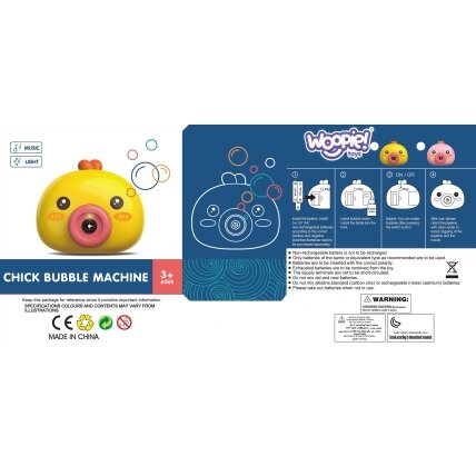 WOOPIE viščiuko formos muilo burbulų aparatas vaikams 17 WOOPIE viščiuko formos muilo burbulų aparatas vaikams 17