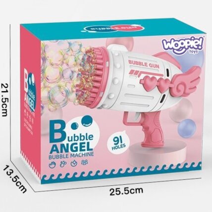 WOOPIE muilo burbulų pistoletas 91 anga rožinis 14