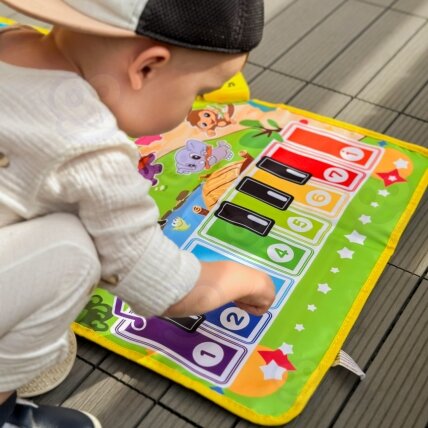 WOOPIE Muzikinis kilimėlis Gyvūnėliai Interaktyvus pianinas ir būgnai 2in1 6