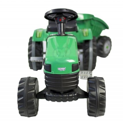 WOOPIE Pedalinis traktorius Farmer GoTrac MAXI su priekaba, tylūs ratai 1