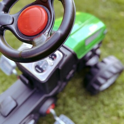 WOOPIE Pedalinis traktorius Farmer GoTrac MAXI su priekaba, tylūs ratai 4