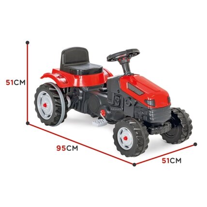 WOOPIE Pedalinis traktorius Farmer GoTrac, tylus traktorius su tyliais ratais 9