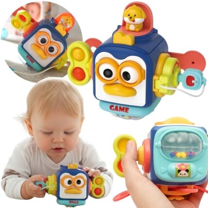 WOOPIE Pingvinukas Montessori sensorinis kamuolys 6in1