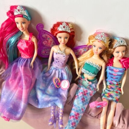 WOOPIE 4 magiškų princesių rinkinys – lėlių dėžutė 4in1 su priedais 3