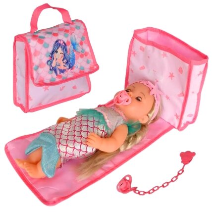 WOOPIE ROYAL kūdikio lėlė 36 cm Undinėlė interaktyvi XXL rinkinys Auklė 18in1 11