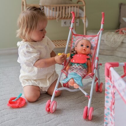 WOOPIE ROYAL kūdikio lėlė 36 cm Undinėlė interaktyvi XXL rinkinys Auklė 18in1 6