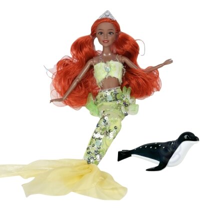 WOOPIE ROYAL lėlė undinėlė Emi Mermaid su foka 6 WOOPIE ROYAL lėlė undinėlė Emi Mermaid su foka 6