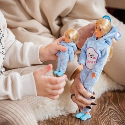 WOOPIE ROYAL Lėlės Kombinezonai Mėlyni Meškiukai Rinkinys 2 vnt. 3 WOOPIE ROYAL Lėlės Kombinezonai Mėlyni Meškiukai Rinkinys 2 vnt. 3