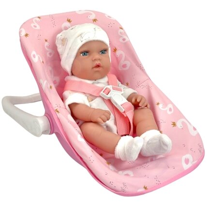 WOOPIE ROYAL rinkinys: kūdikėlio lėlė 30,5 cm + rožinė nešyklė 10 WOOPIE ROYAL rinkinys: kūdikėlio lėlė 30,5 cm + rožinė nešyklė 10