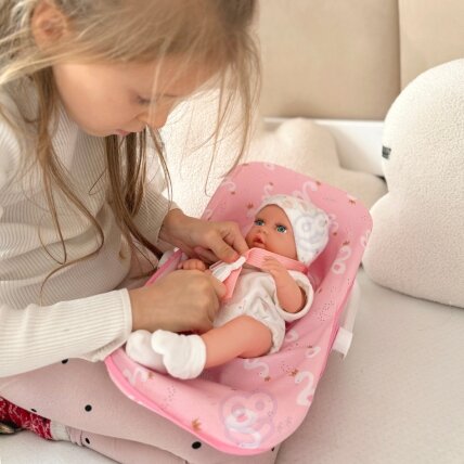 WOOPIE ROYAL rinkinys: kūdikėlio lėlė 30,5 cm + rožinė nešyklė 5 WOOPIE ROYAL rinkinys: kūdikėlio lėlė 30,5 cm + rožinė nešyklė 5