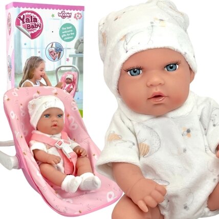 WOOPIE ROYAL rinkinys: kūdikėlio lėlė 30,5 cm + rožinė nešyklė