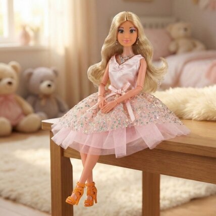 WOOPIE ROYAL lėlė Lily 30 cm Ilgi šviesūs plaukai Rožinė suknelė Papuošalai 1 WOOPIE ROYAL lėlė Lily 30 cm Ilgi šviesūs plaukai Rožinė suknelė Papuošalai 1