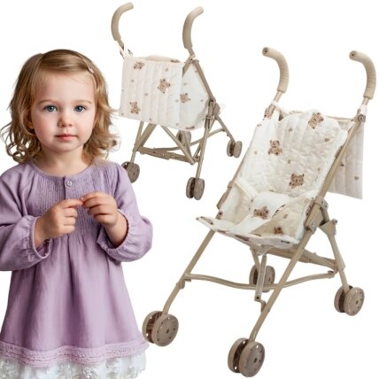 WOOPIE ROYAL Lėlių vežimėlis – sportinis Vintage Teddy Bear