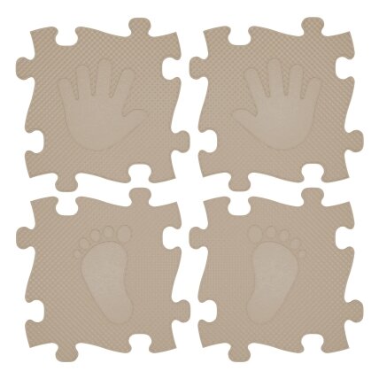 WOOPIE Sensorinis ortopedinis kilimėlis-puzzle Rankos ir kojos 16 vnt. - smėlio spalva 3 WOOPIE Sensorinis ortopedinis kilimėlis-puzzle Rankos ir kojos 16 vnt. - smėlio spalva 3