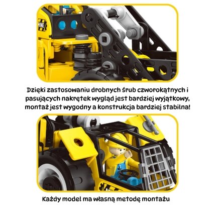 WOOPIE Konstrukcinis rinkinys Statybinės transporto priemonės STEAM 6in1 223 vnt. 4 WOOPIE Konstrukcinis rinkinys Statybinės transporto priemonės STEAM 6in1 223 vnt. 4