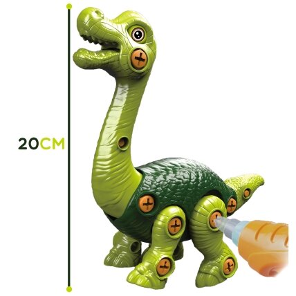 WOOPIE surenkamas dinozauras konstruktorius + gręžtuvas 31 el. 6