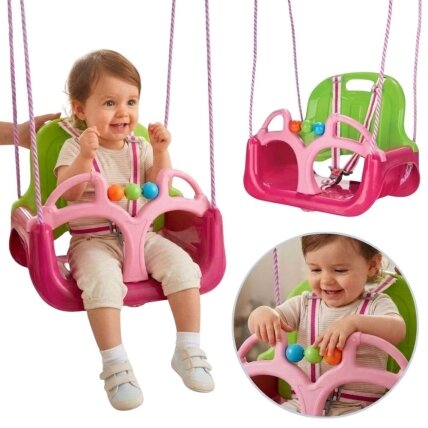 WOOPIE sūpynės Swing 3in1 rožinės