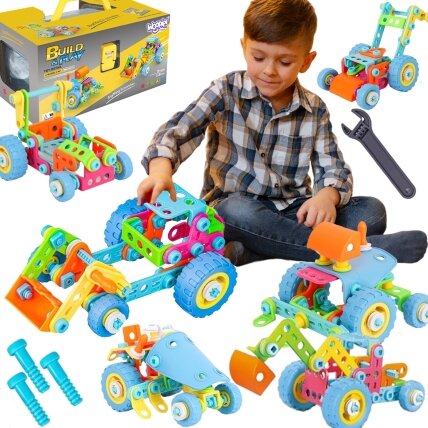 WOOPIE Transporto priemonių rinkinys konstrukcinės kaladėlės 6in1 STEM WOOPIE Transporto priemonių rinkinys konstrukcinės kaladėlės 6in1 STEM