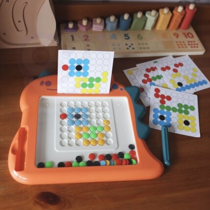 WOOPIE Magnetinė lenta vaikams Montessori MagPad dinozauras 1