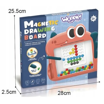 WOOPIE Magnetinė lenta vaikams Montessori MagPad dinozauras 8