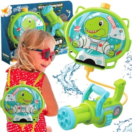 WOOPIE Vandens pistoletas su kuprine Dino WOOPIE Vandens pistoletas su kuprine Dino