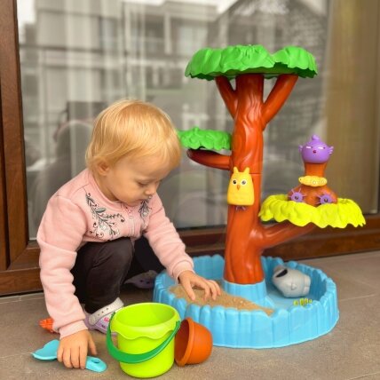 WOOPIE 2in1 vandens staliukas Smagus Medelis smėlio dėžė 8 priedai 1