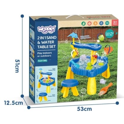 WOOPIE Vandens staliukas XL su kėdute 2in1 Smėlio dėžė Delfinukas 12 el. 5 WOOPIE Vandens staliukas XL su kėdute 2in1 Smėlio dėžė Delfinukas 12 el. 5