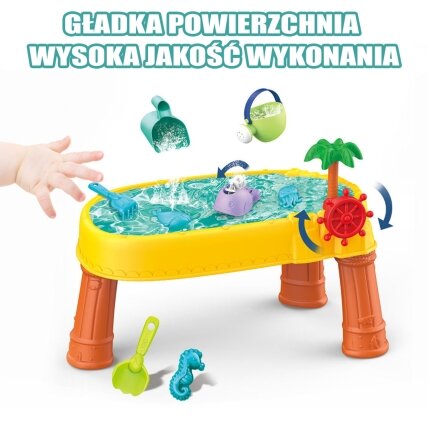 WOOPIE 2in1 vandens staliukas smėlio dėžė Piratų laivas 8 pried. 7