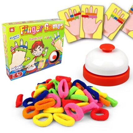 WOOPIE Vikrumo žaidimas FINGER GAMES Spalvotos gumytės 4+ WOOPIE Vikrumo žaidimas FINGER GAMES Spalvotos gumytės 4+