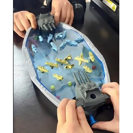 WOOPIE vikrumo žaidimas „Jūrų mūšis“ 3D laivai, kamuoliukų paleidimo įrenginys 3 WOOPIE vikrumo žaidimas „Jūrų mūšis“ 3D laivai, kamuoliukų paleidimo įrenginys 3