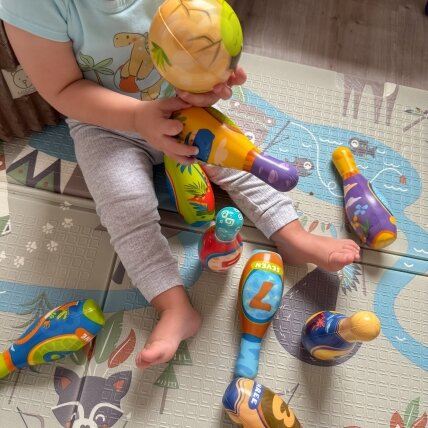 WOOPIE Vikrumo žaidimas Boulingas Minkšti Soft dinozaurai rinkinys 12 vnt. 3 WOOPIE Vikrumo žaidimas Boulingas Minkšti Soft dinozaurai rinkinys 12 vnt. 3