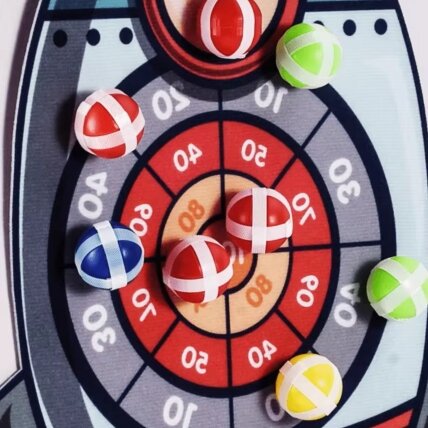 WOOPIE Vikrumo žaidimas „Dartai“ su lipukais – taikinys raketa 2 WOOPIE Vikrumo žaidimas „Dartai“ su lipukais – taikinys raketa 2