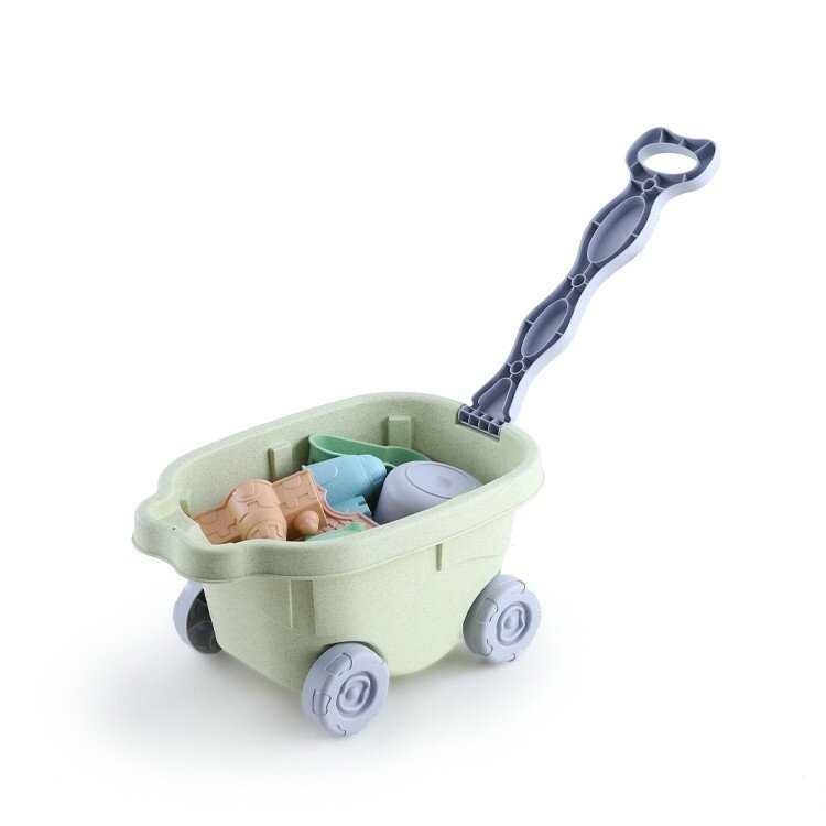 WOOPIE GREEN smėlio žaidimų rinkinys su vežimėliu 13 vnt. BIODEGRADUOJAMA ORGANINĖ MEDŽIAGA 19