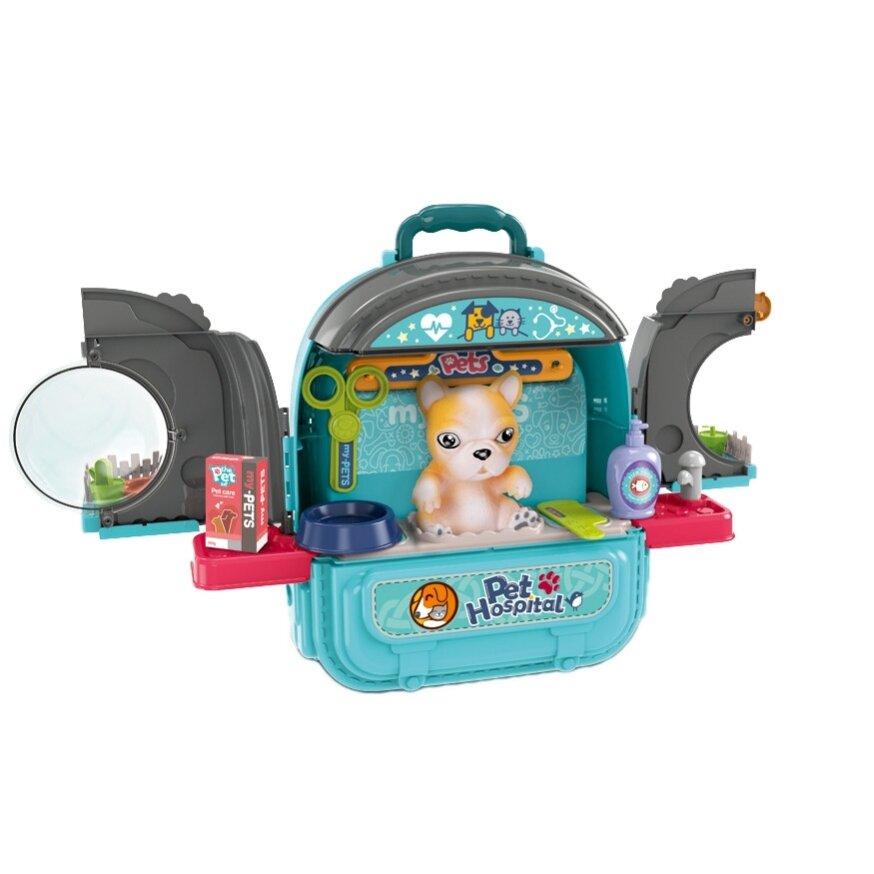 WOOPIE Mažojo veterinaro rinkinys 3in1 Namelis kuprinėje Šuniukas 11 WOOPIE Mažojo veterinaro rinkinys 3in1 Namelis kuprinėje Šuniukas 11