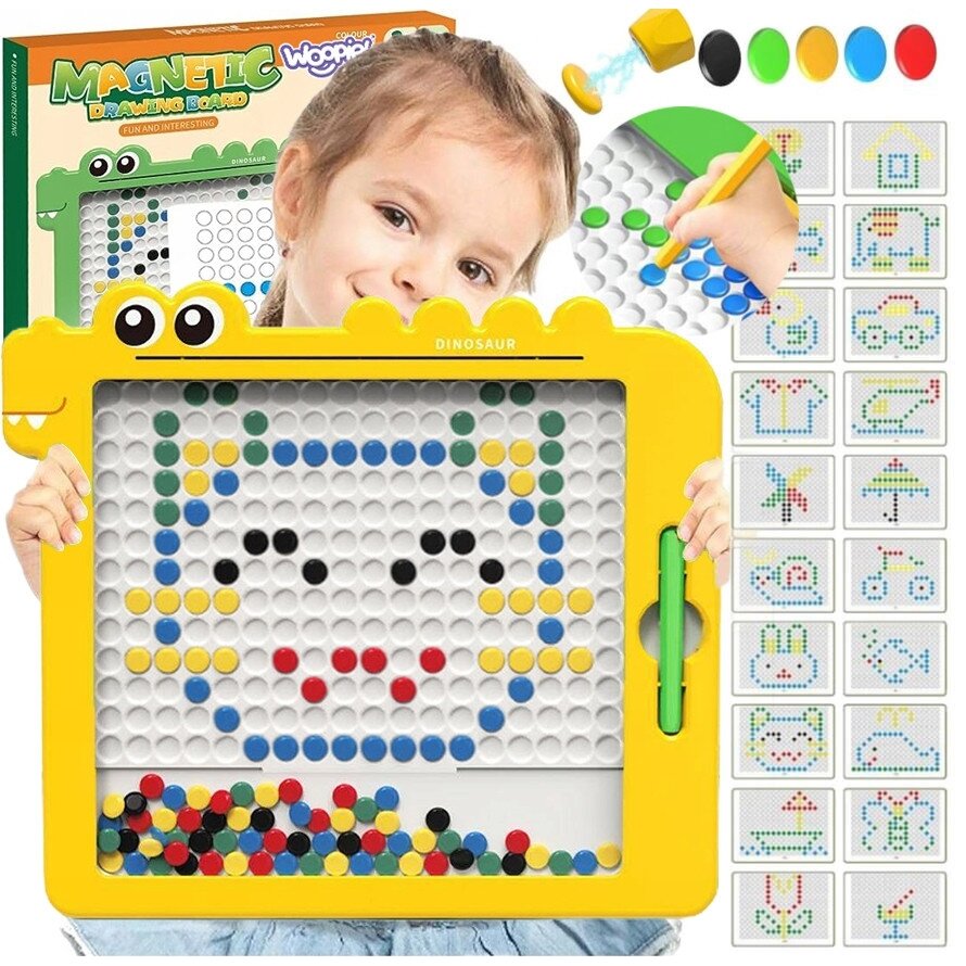 WOOPIE magnetinė lenta vaikams Montessori MagPad dinozauras
