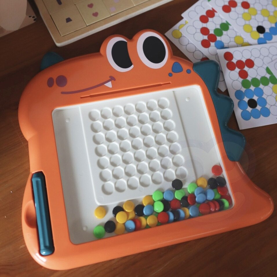 WOOPIE Magnetinė lenta vaikams Montessori MagPad dinozauras 4